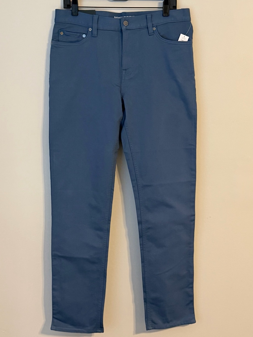 Banana Republic Men’s Slim Traveler Pants 32x32, Blue Shadow, NWT